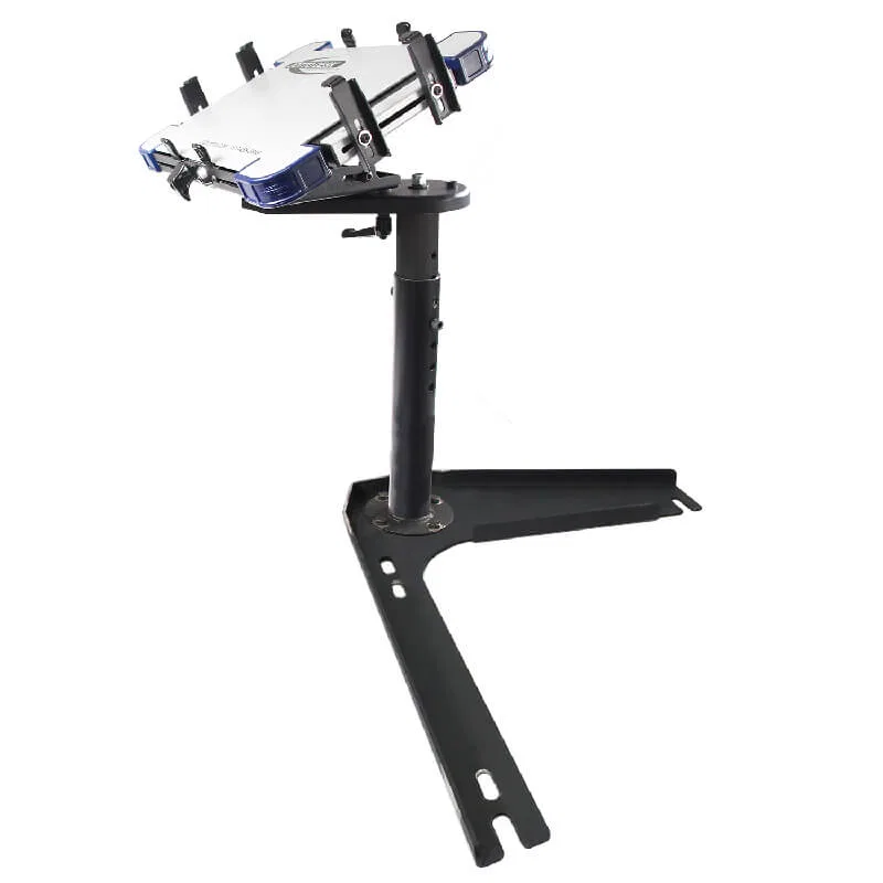425-5693 – JOTTO CARGO Laptop Mount, Floor Mount Direct Fit Pivoting Adjustable Black Steel No Drill With HD Arm/ Tel...